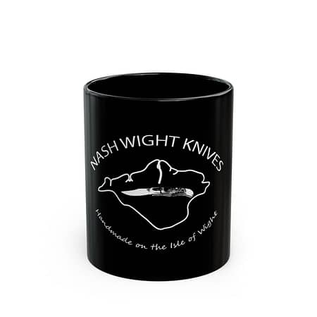 Nash Wight Knives Black Coffee Mug - Handmade on the Isle of Wight - 11oz & 15oz