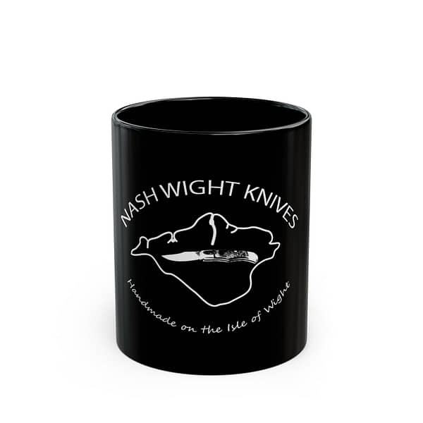 Nash Wight Knives Black Coffee Mug - Handmade on the Isle of Wight - 11oz & 15oz